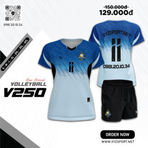Mẫu Áo Bóng Chuyền V250 Màu Xanh Bích - Năng Động Và Thoáng Mát