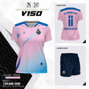 Áo Thi Đấu Bóng Chuyền V150 - Hồng Năng Động