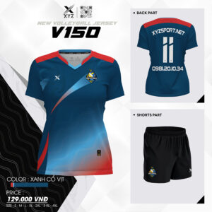 Ra Mắt Áo Bóng Chuyền V150 Màu Xanh Atletico Cá Tính