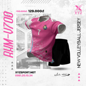 Đồng Phục Bóng Chuyền RXM-V700 Màu Hồng Cá Tính