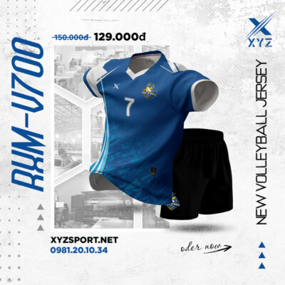 Mới Ra Mắt Áo Bóng Chuyền RXM-V700 Màu Xanh Bích – Thiết Kế Hiện Đại