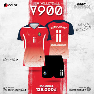 Ra Mắt Mẫu Áo Bóng Chuyền Màu Đỏ V900 Màu Đỏ Nổi Bật,Cuốn Hút