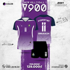 Áo Bóng Chuyền V900 Màu Tím Nổi Bật