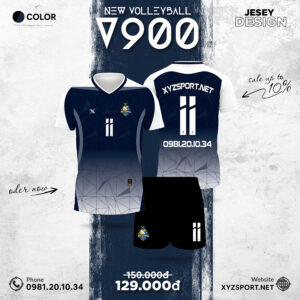 Áo Bóng Chuyền V900 Màu Tím Than - Mạnh Mẽ Và Hiện Đại