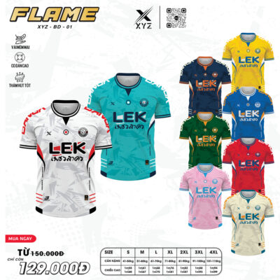 Áo Đấu Thái Lan Thiết Kế FLAME Cực Chất