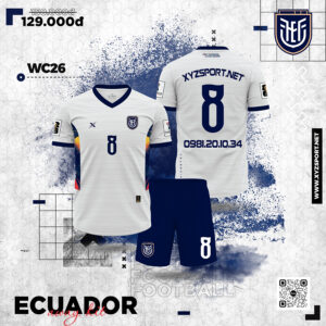 Quần Áo Đấu Ecuador Màu Trắng 2026-2027 – Đẳng Cấp Thanh Lịch Và Thể Thao